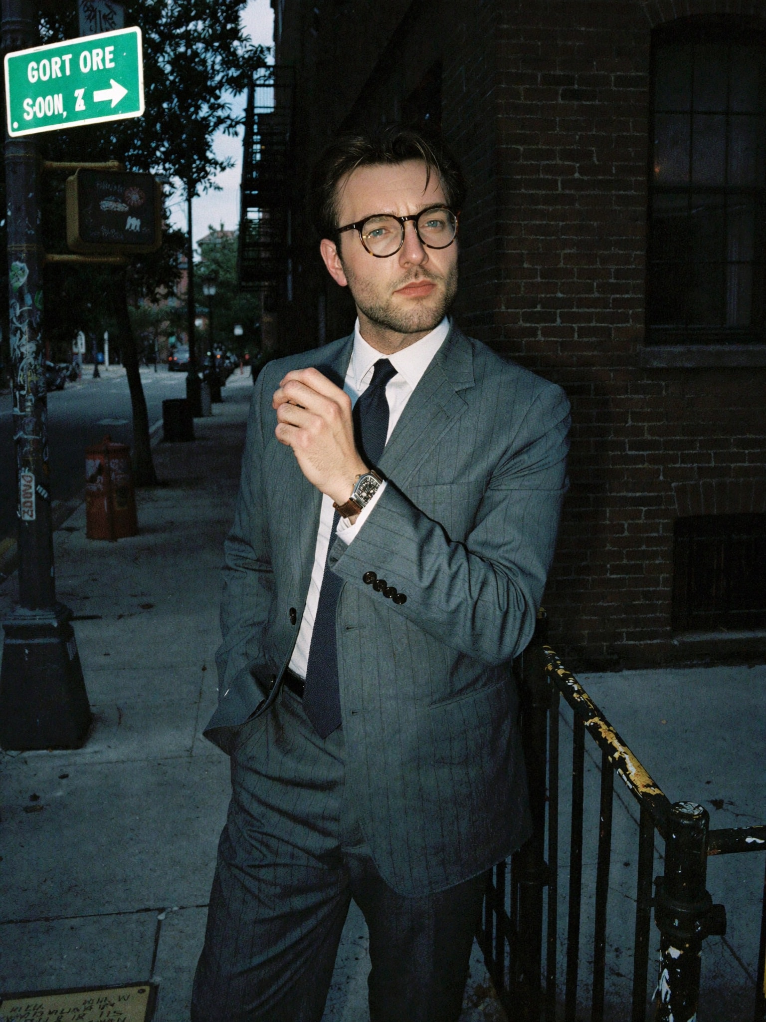 Zachary LaCorte on a Boston street in the evening